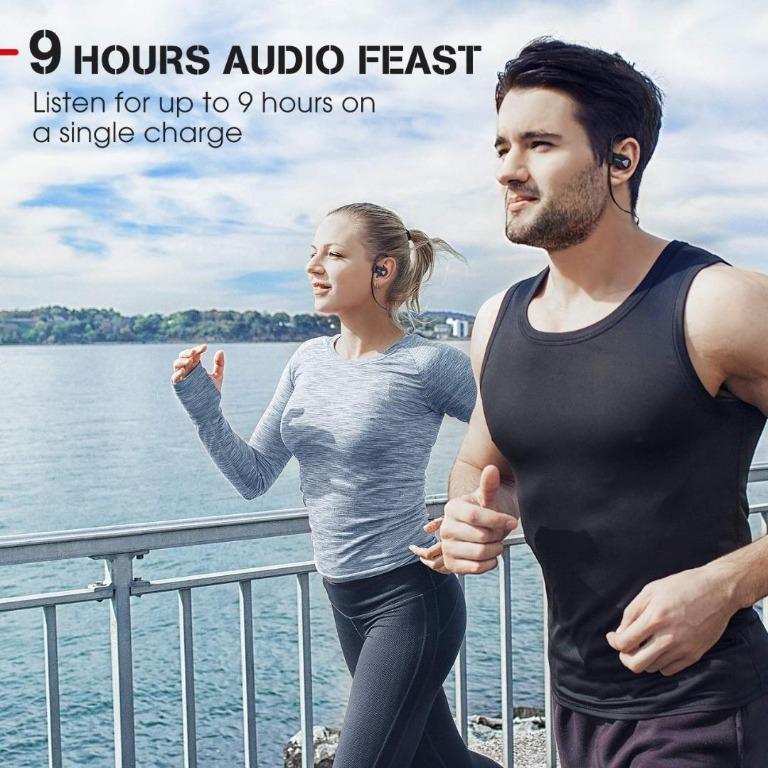 2563 Mpow D8 Bluetooth Headphones Waterproof IPX7 9Hrs Playback Sport Wireless Earphones w Mic HD Stereo in Ear Wireless Earbuds CVC6.0 Noise Cancelling Headsets for Running Exercising Workout Mobile ...