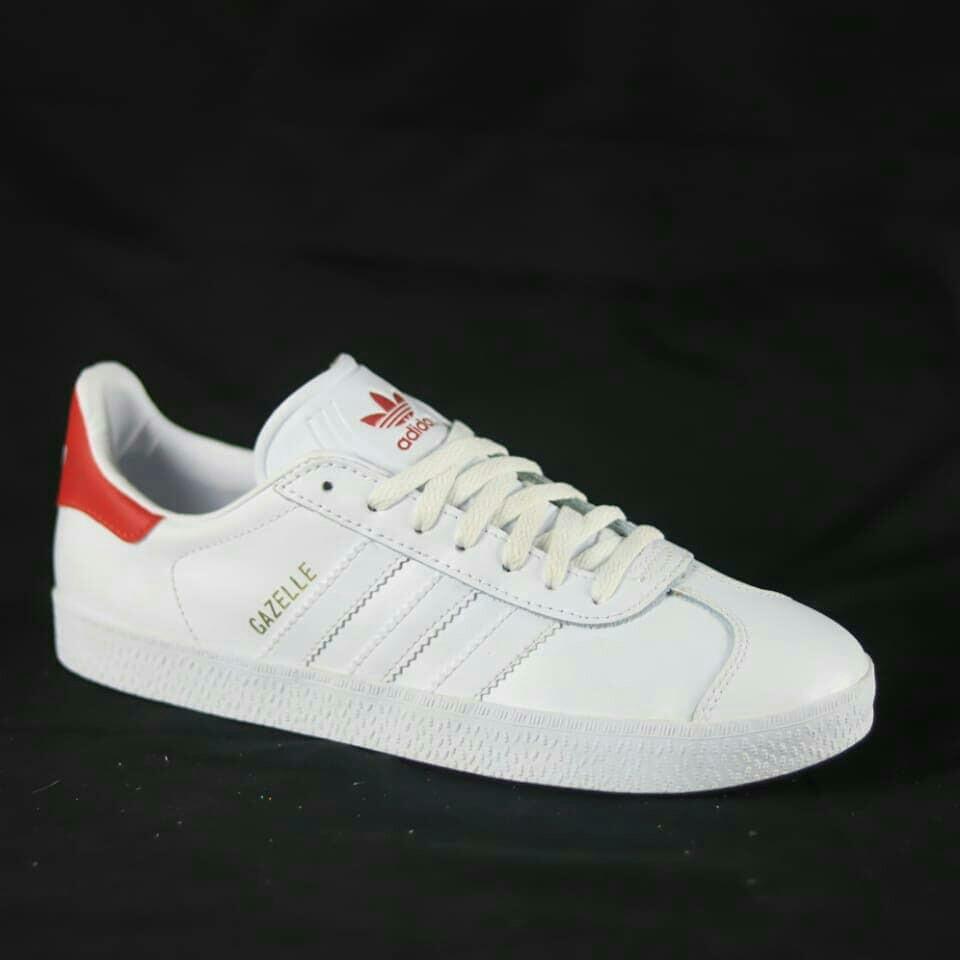 adidas gazelle white red