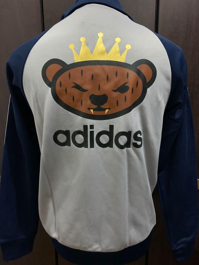 adidas, Shirts, Adidas Trefoil X Nigo Bear King Black Gold Track Jacket S