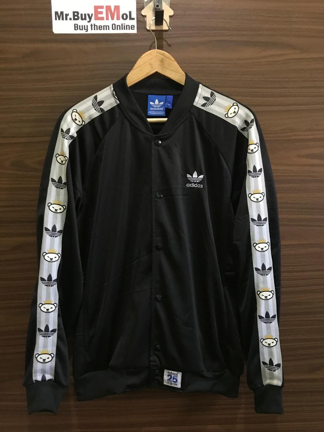 Adidas x Nigo Maroon bear track jacket, Men's Fashion, Coats, Jackets and  Outerwear on Carousell