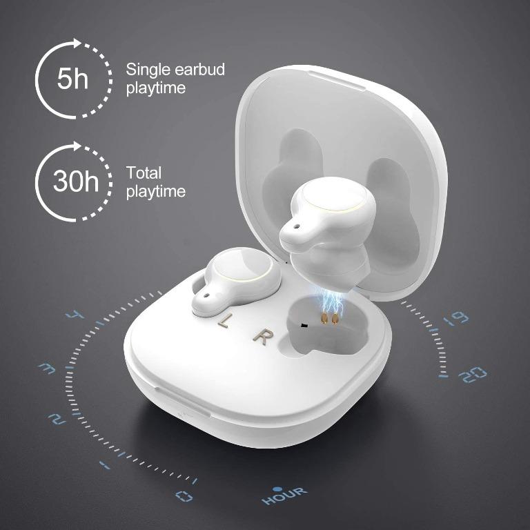 Arbily Bluetooth Wireless Headphones True Wireless Earbuds with Mic Bluetooth 5.0 Hi Fi Stereo Sound Earbuds with Charging Case for IOS Android