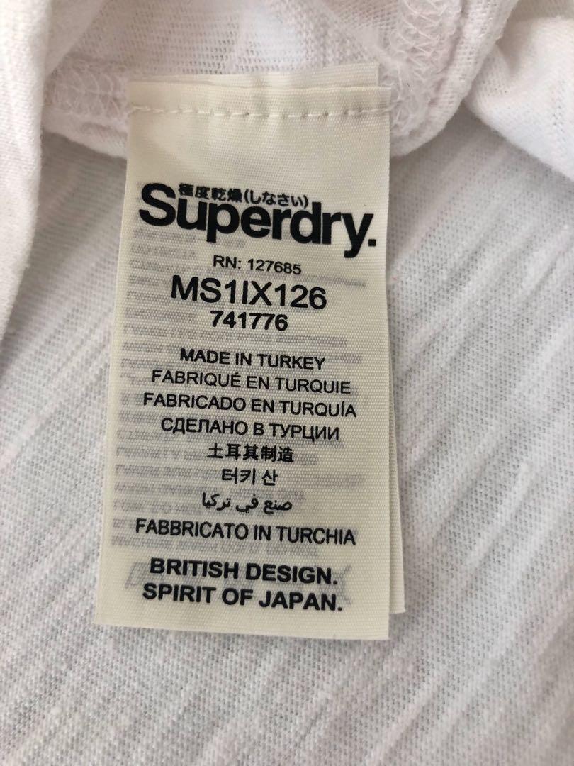 Aunthentic Superdry Shirt (Category: Tshirts & Polo Shirts ) located in Quezon City. Submitted by mybee (Listing ID 1005145392, Image 3). Description: Super Sport- Diagonal Tee Color: Grit Optic Style: MS1IXI26 Made in Turkey Chest: 21” Length: 30” Sleeves: 8.5” Hem: 21” No return, no exchange of item.