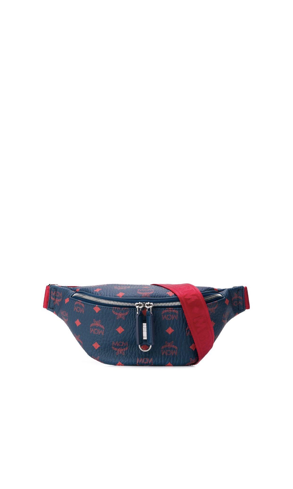 Mcm blue sales fanny pack