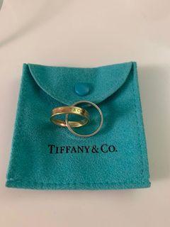 Authentic Tiffany & Co. 1837  interlocking rings 18K gold