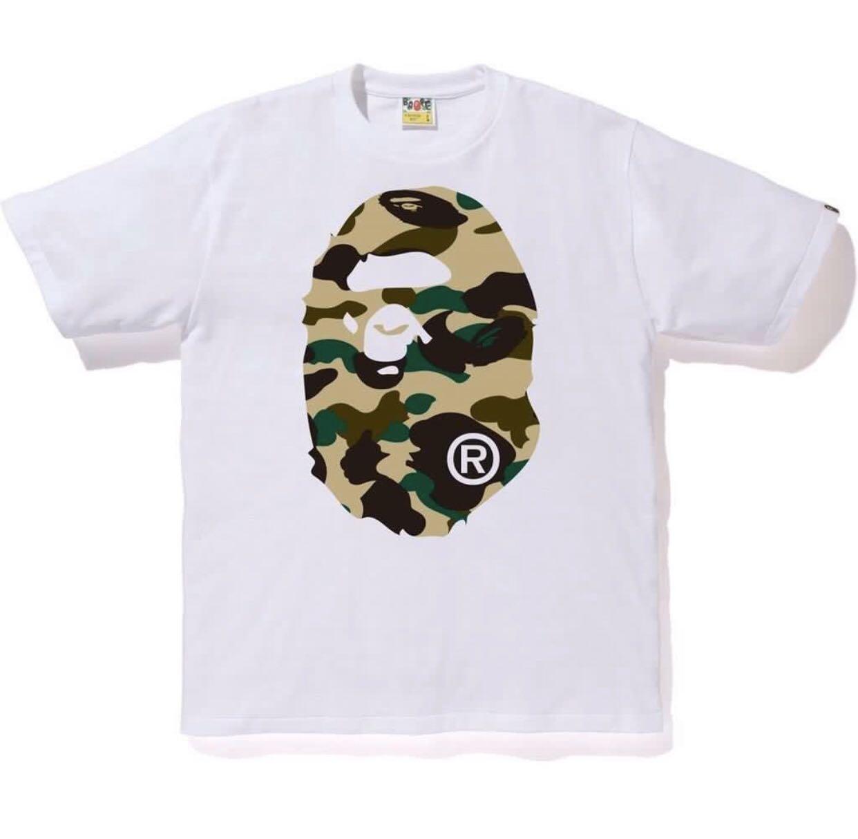Bape Reflector Camo Tee Men S Fashion Clothes Tops On Carousell Buy and sell authentic bape streetwear on stockx including the bape a bathing ape 1st camo bape sta logo tee white/green from. carousell