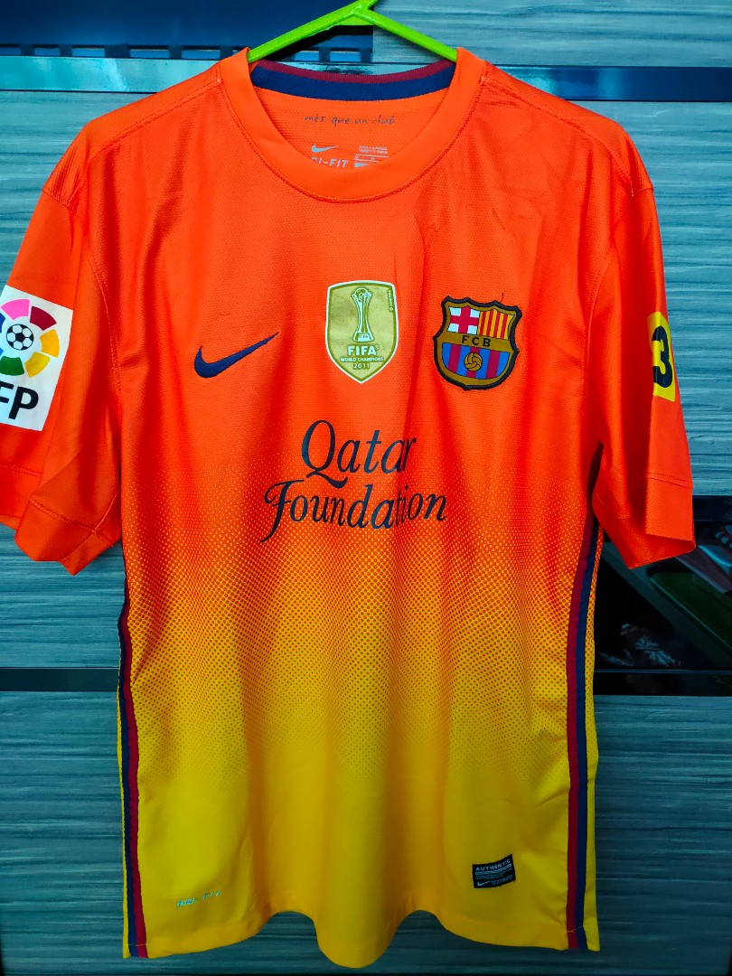 barcelona orange away kit