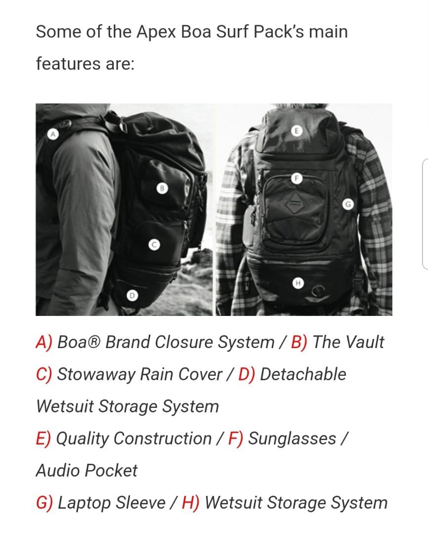 Billabong apex boa backpack 2025