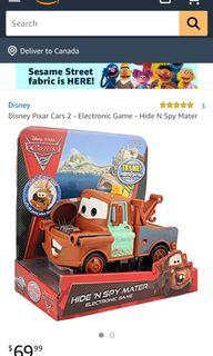 Cars Hide And Spy Mater Electronic Car - Like New!