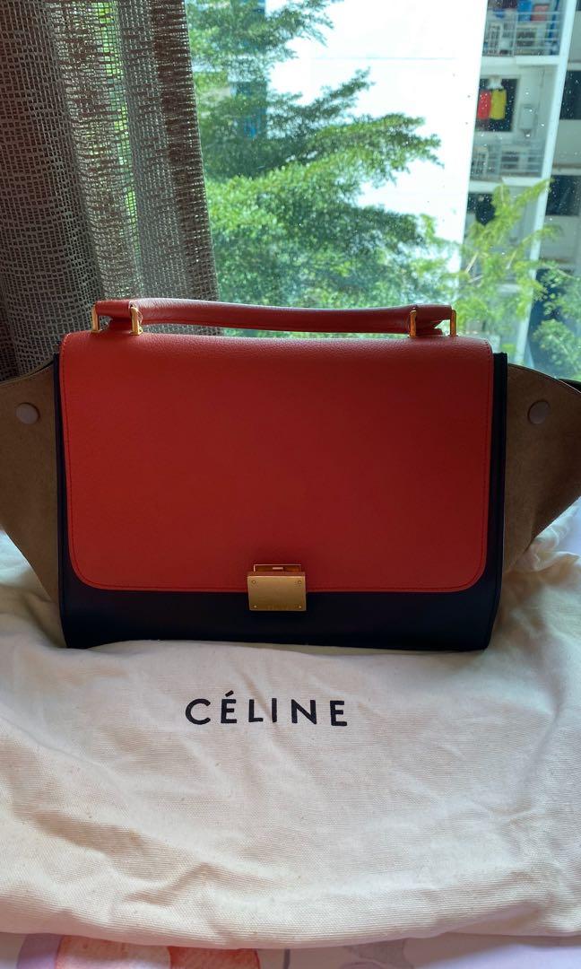 Celine pebbled hotsell leather