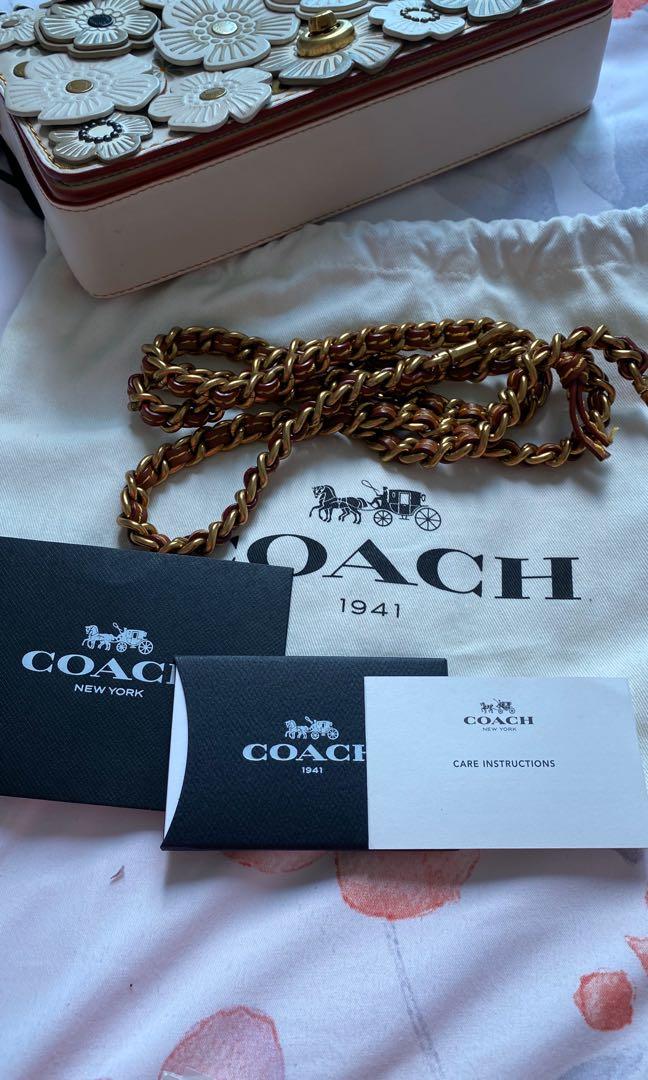 Coach dinky with crystal sales tea rose