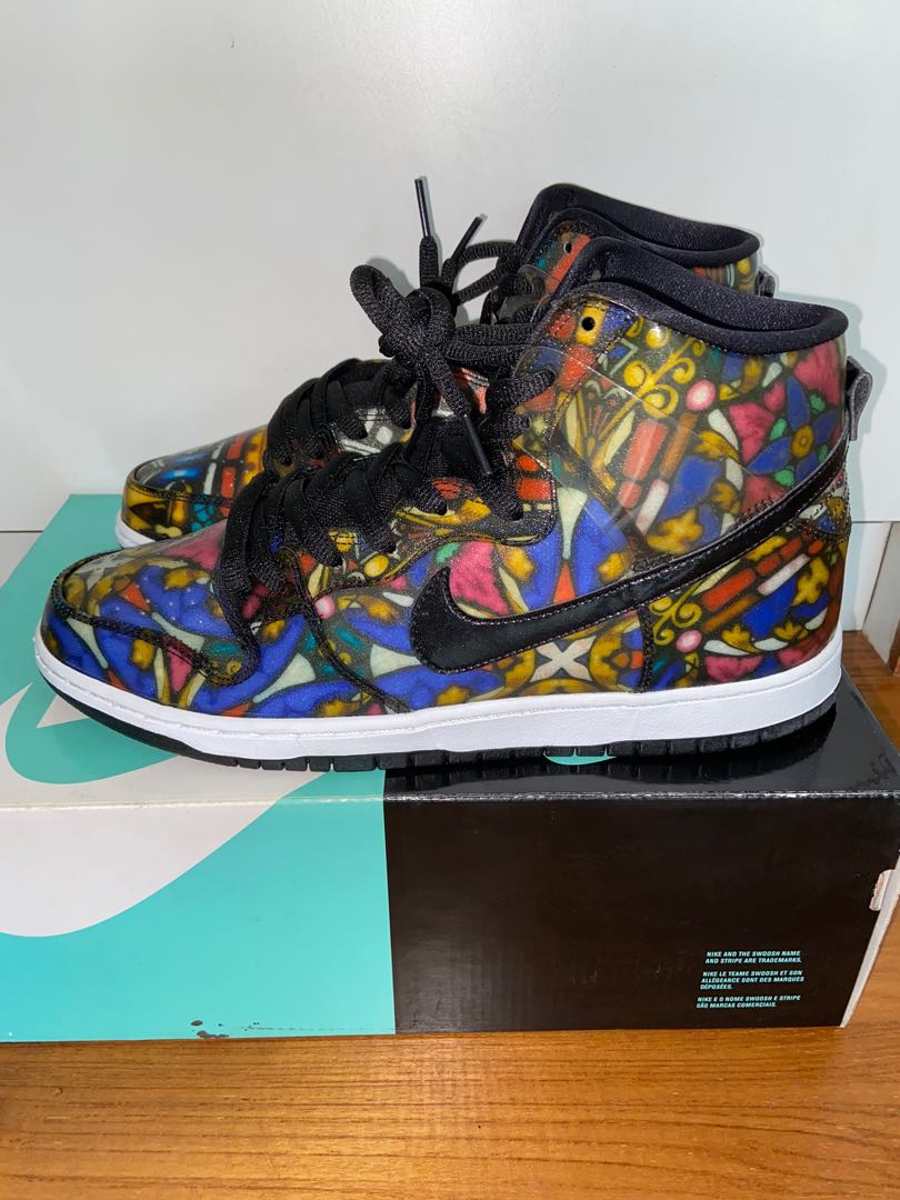 concepts x nike sb dunk high stained glass