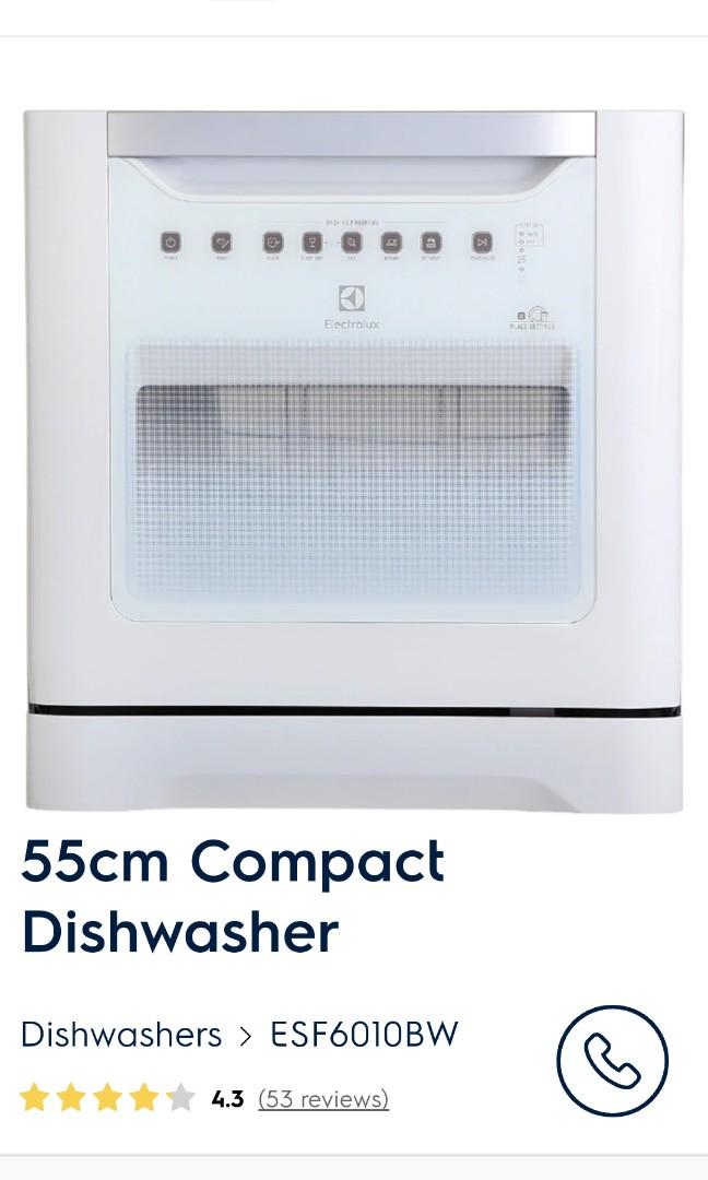 electrolux esf6010bw 55cm compact dishwasher