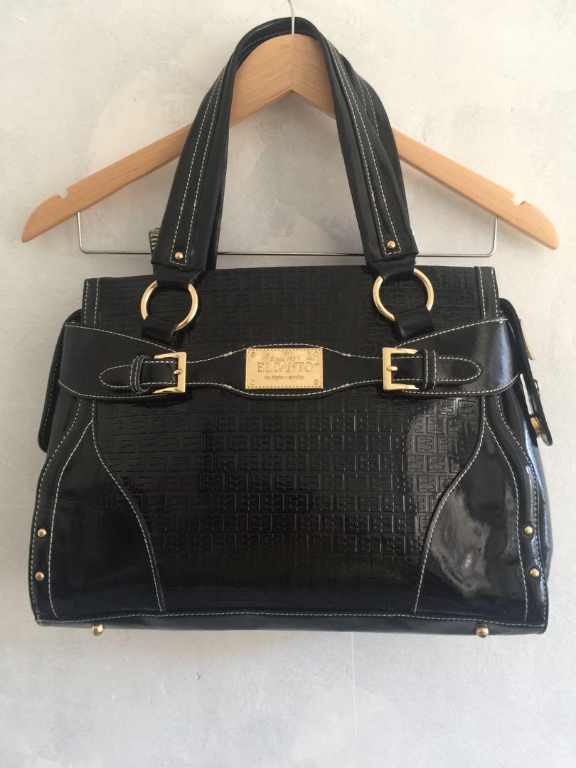 Elcanto Large Black Office Shoulder Bag Luxury Bags Wallets on