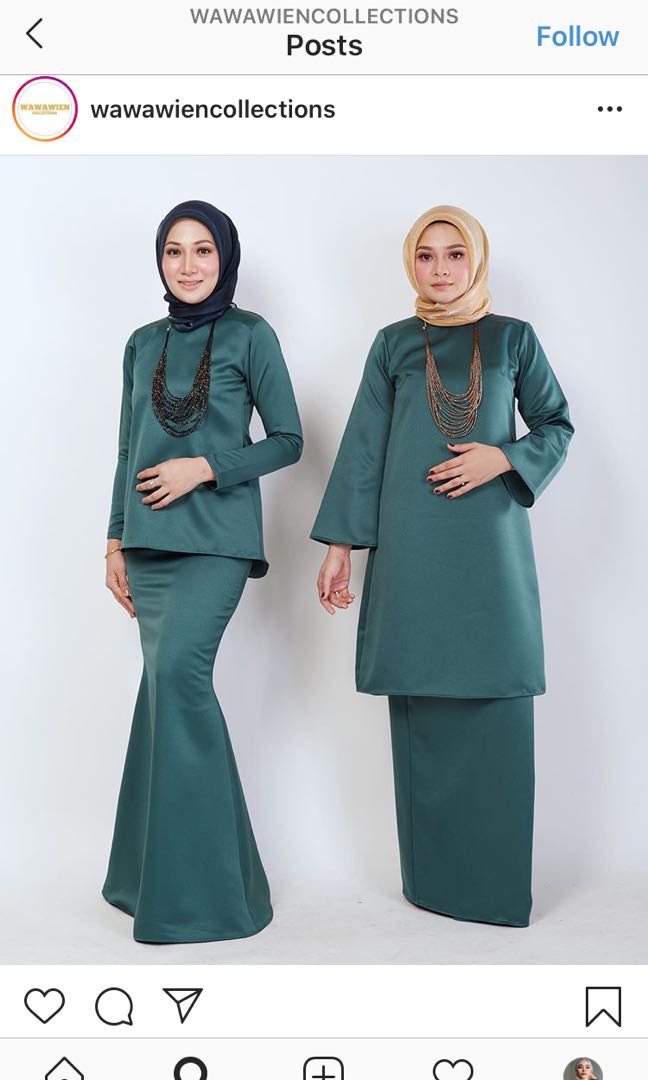 Emerald green baju kurung hotsell