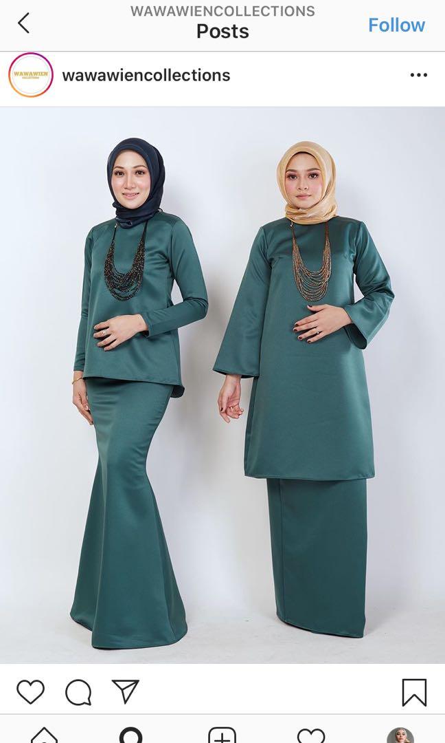 Green baju on sale kurung