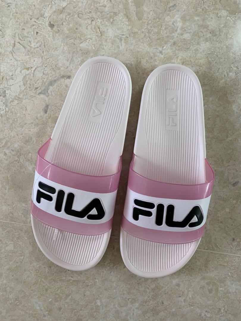 fila pink sliders