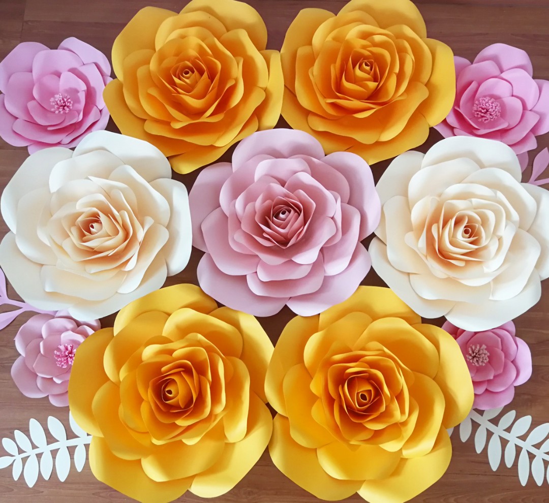 Giant Paper Flower Set, Hobbies & Toys, Stationery & Craft, Occasions