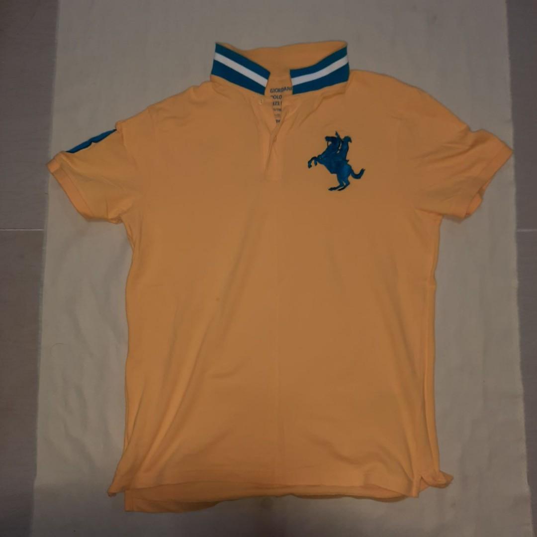 giordano yellow polo shirt