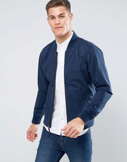 Hollister blue bomber jacket Women s Fashion Coats Jackets and Outerwear on Carousell