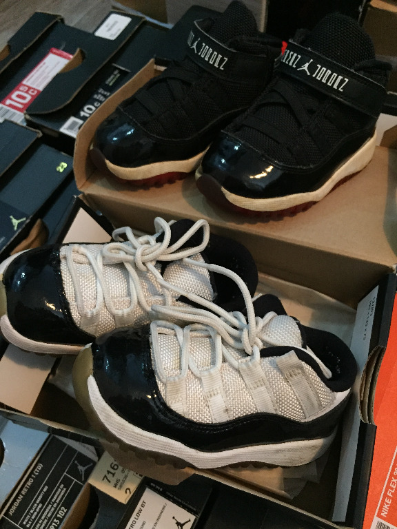 Jordan KIDs Toddlers Basketball Shoes．Nike Air 11 Retro．Without 6c & 7C, 兒童＆孕婦用品, 男小朋友時裝- Carousell