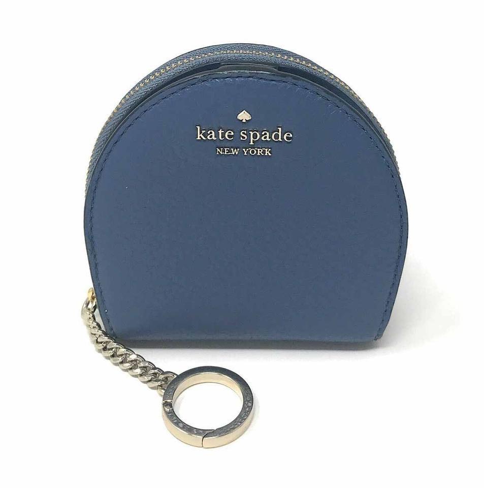 Buy Kate Spade New York Half Moon Wallet Coin Purse Key Ring Chain Black,  Small at