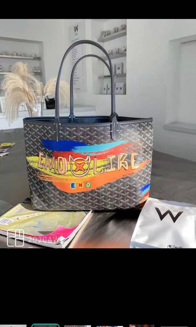 Korean Emo Tote Bag Graffiti Big Size Women S Fashion Bags Wallets Handbags On Carousell