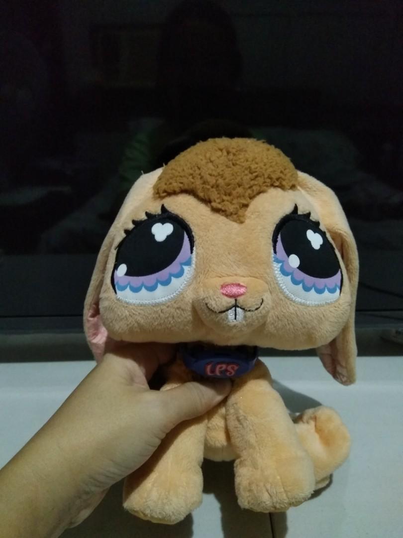 LPS LongEared Peach Bunny Plush, Hobbies & Toys, Toys & Games on Carousell