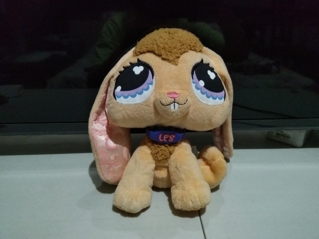 LPS LongEared Peach Bunny Plush, Hobbies & Toys, Toys & Games on Carousell