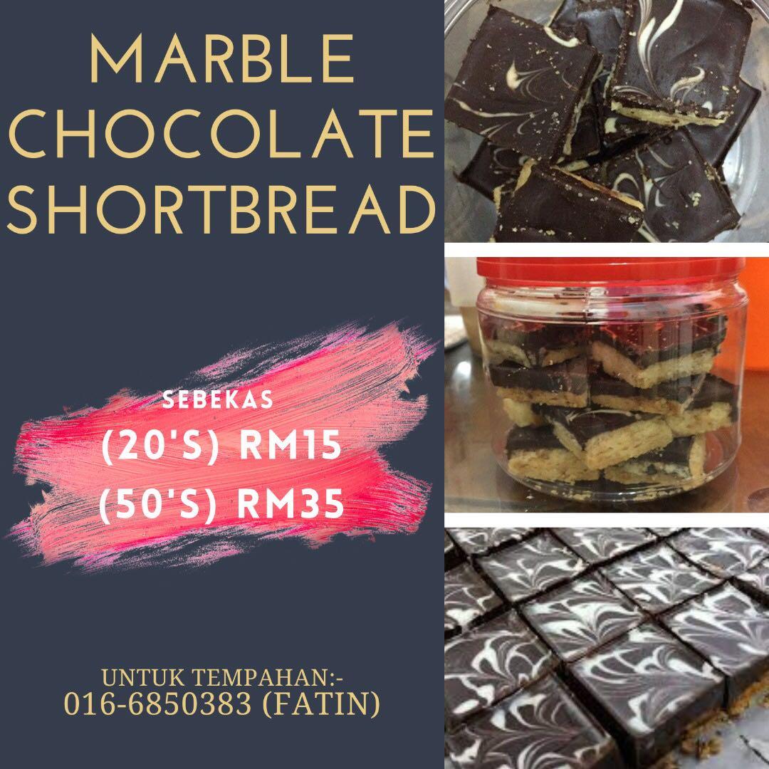 Kuih Raya Marble Chocolate Shortbread Food Drinks Baked Goods On Carousell
