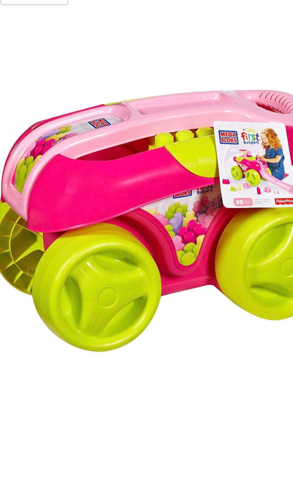 Mega blok play n go wagon pink