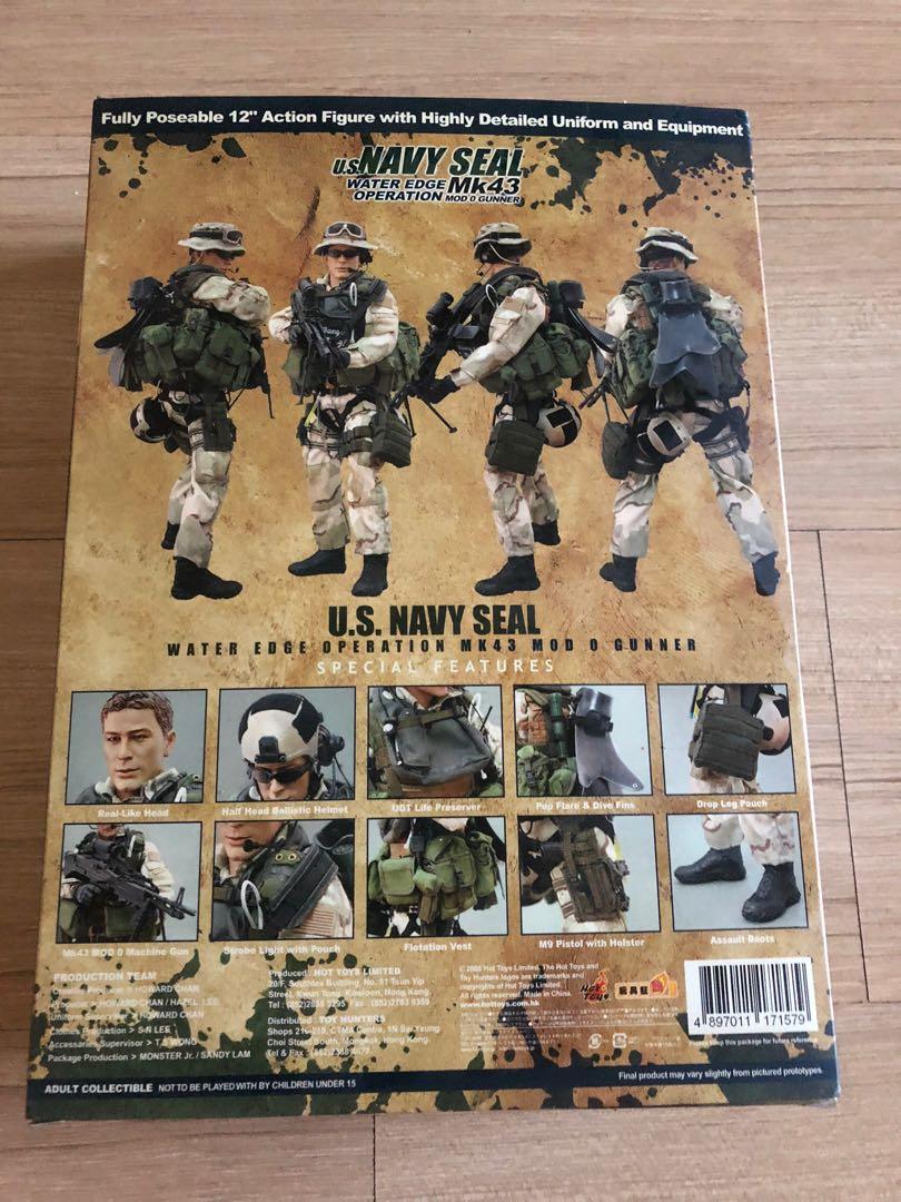 HOT TOYS U.S. NAVY SEAL WATER EDGE OPERATION MK43 MOD 0 GUNNER