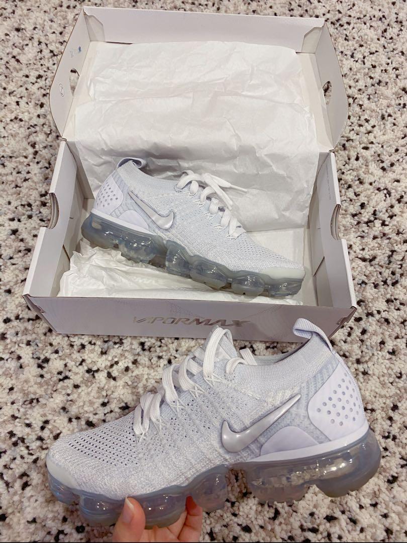 Nike Air Vapormax Flyknit 2 (White-Vast Grey), Women's Fashion, Footwear,  Sneakers on Carousell