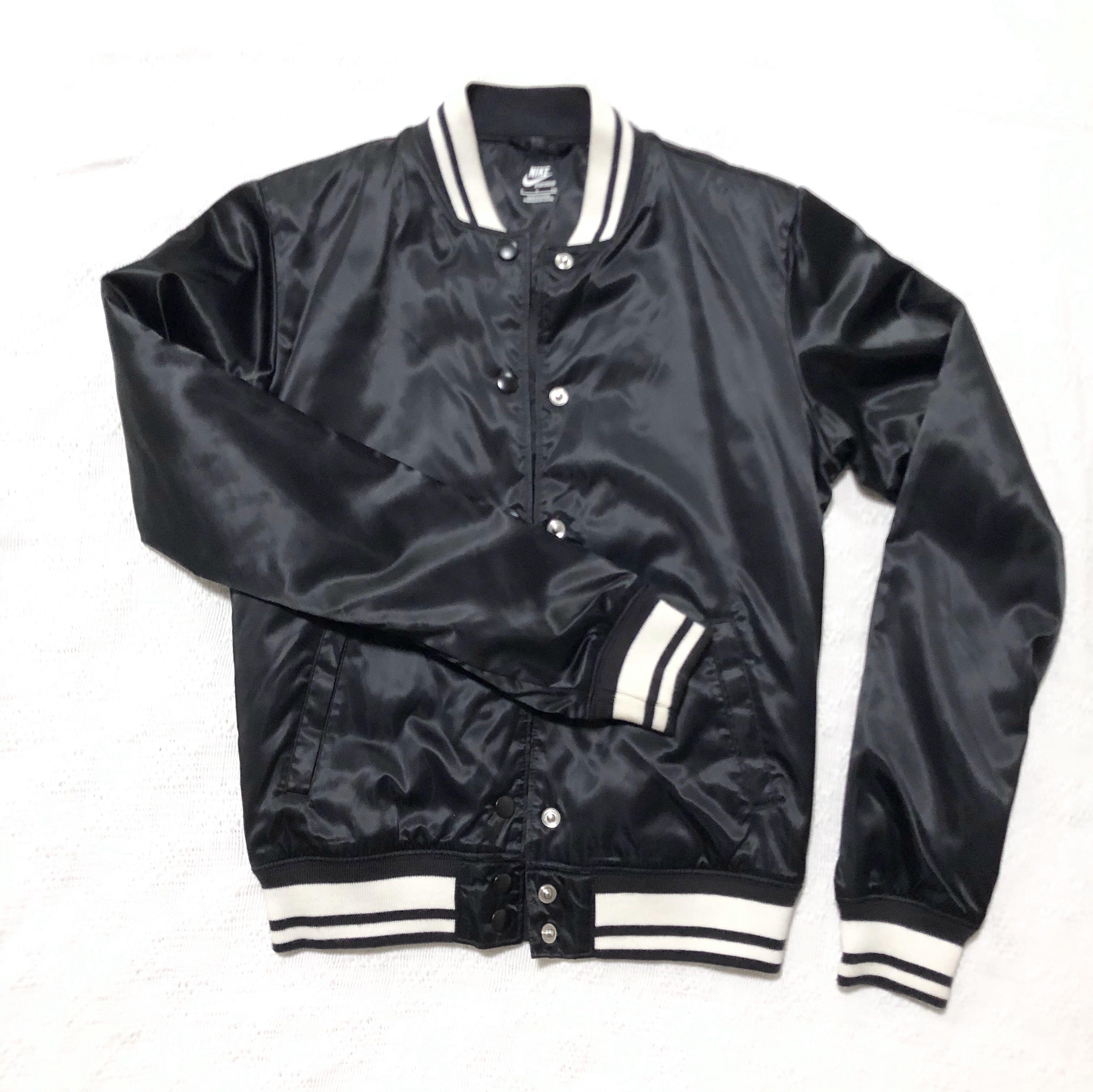 nike satin bomber jacket
