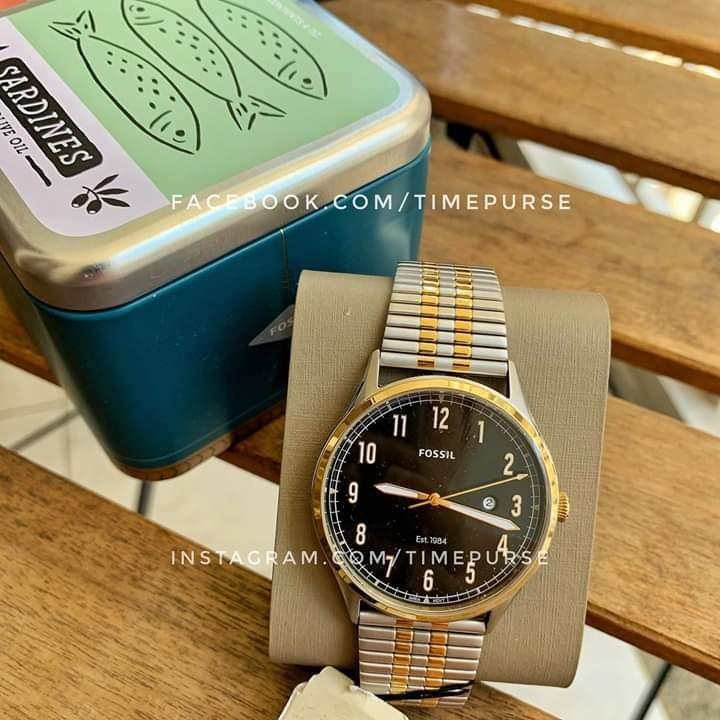 Orig Fossil Forrester FS5596 Two Tone Stainless Steel Mesh
