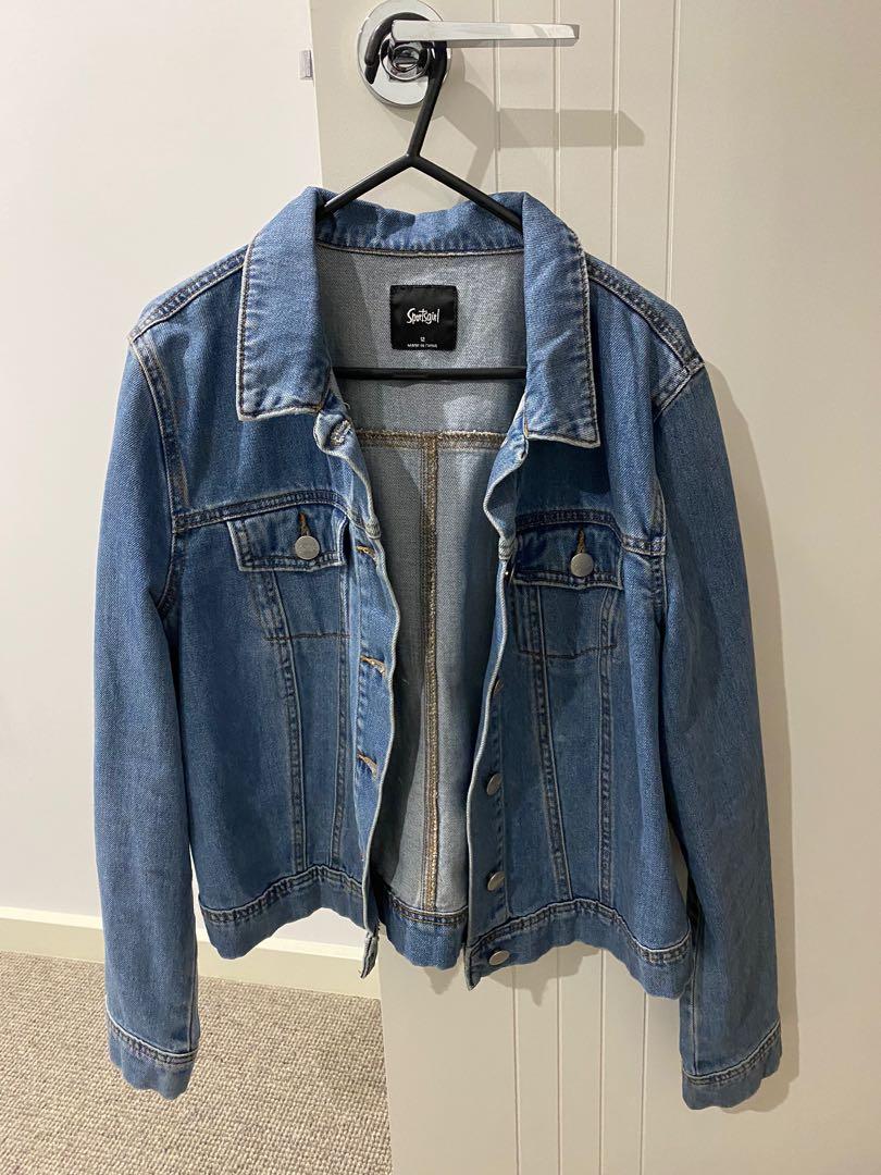 sports girl denim jacket