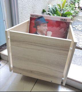 Turntable Vinyl Record Plaka Wooden Storage Case Box