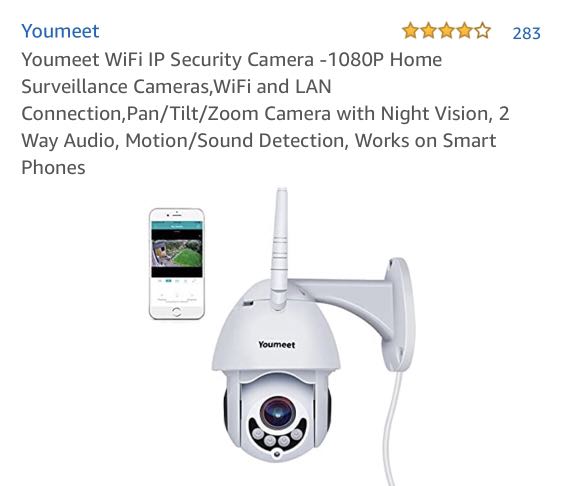 Youmeet wifi shop ip security camera