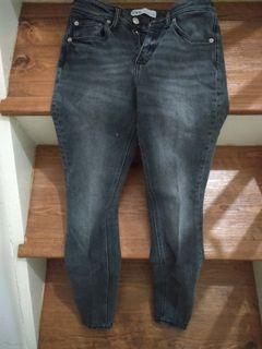Zara 80s style dark grey skinny jeans
