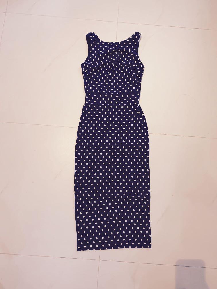 zara polka dot midi dress