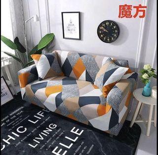📺1/2/3/4 Seater Sofa Cover Slipcover Elastic Cushion Cover  with 1pcs pillow case