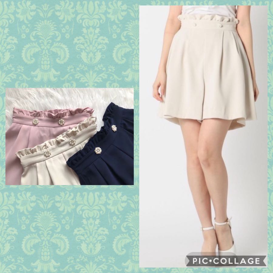 甜美💕日系花邊短裙形短褲Japan ruffle trimmed embellished culottes