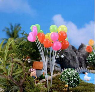 ☘ Terrarium Figurines, Accessories, Miniature - Scrapbooking, Gardening, Home Decor, Mini Landscape, Photo Frame, Plants, Card Making, Beach, Seaside, Ocean Theme etc - Balloon Heart/Round / Cake Topper