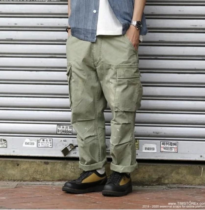 全新Timstore 淺綠Cargo pants L size, 男裝, 褲＆半截裙, 長褲- Carousell