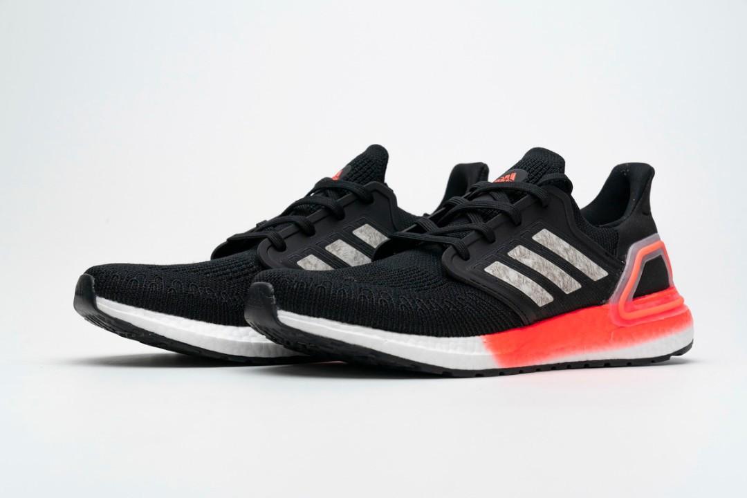 Adidas ultra boost 20 black white & coral new arrivals
