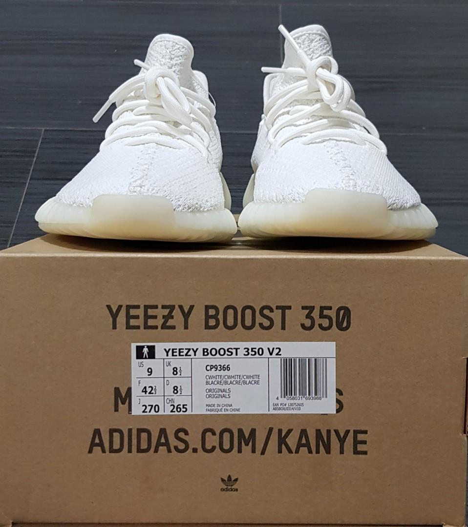 Buy ZFS Yeezy 350 Boost V2 Shoes Off White UK-8 at