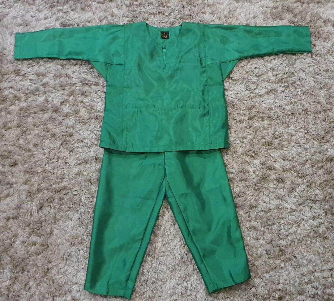 Green Baju Kurung Teluk Belanga Lelaki Boys Babies Kids Boys Apparel 4 To 7 Years On Carousell - baju roblox free boy