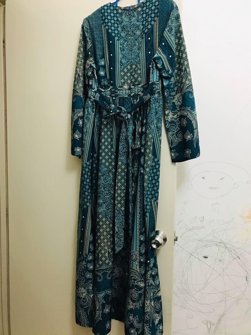 BAJU MENGANDUNG MAXI DRESS BATIK ORI INDONESIA, Women's Fashion