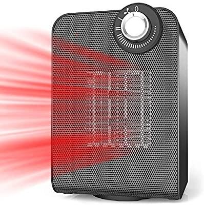 Bnib Bimonk Space Heater Auto Oscillating 1800 Watts Heater With Thermostat For Home Office Under Desk Compact Personal Powerful Ceramic Electric Heater Heat Up In 3 Seconds Home Appliances Cooling Air Care