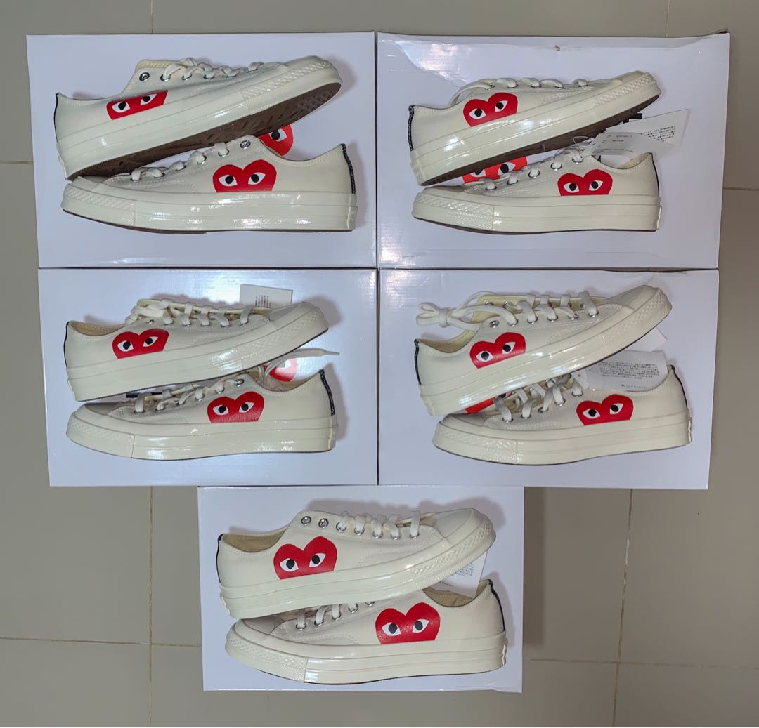 cdg converse cream