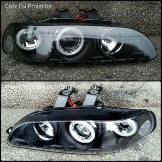 Civic esi sedan hatchback projector CCFL Angel halo Eyes headlights